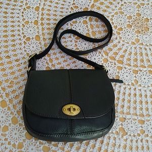 Fossil leather crossbody